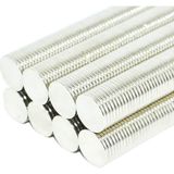 Mıknatıs Market 100 Adet 10 x 1 mm Yuvarlak Güçlü Neodyum Mıknatıs Çap 10 mm Kalınlık 1 mm - Gümüş