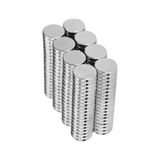 Mıknatıs Market 100 Adet 10 x 2 mm Yuvarlak Güçlü Neodyum Mıknatıs Çap 10 mm Kalınlık 2 mm - Gümüş