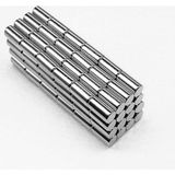 Mıknatıs Market 100 Adet 5 x 10 mm Yuvarlak Güçlü Neodyum Mıknatıs Çap 5 mm Kalınlık 10 mm - Gümüş