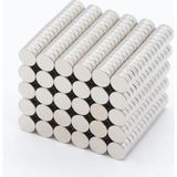 Mıknatıs Market 100 Adet 8 x 2 mm Yuvarlak Güçlü Neodyum Mıknatıs Çap 8 mm Kalınlık 2 mm - Gümüş