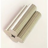 Mıknatıs Market 150 Adet 10 x 1,5 mm Yuvarlak Güçlü Neodyum MıknatısÇap 10 mm Kalınlık 1,5 mm - Gümüş