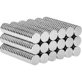 Mıknatıs Market 200 Adet 6 x 1,5 mm Yuvarlak Güçlü Neodyum Mıknatıs Çap 6 mm Kalınlık 1,5 mm - Gümüş