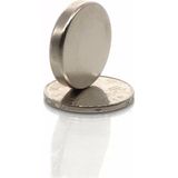 Mıknatıs Market 3 Adet 25 x 5 mm Yuvarlak Hüçlü Neodyum Mıknatıs Çap 25 mm Kalınlık 5 mm - Gümüş