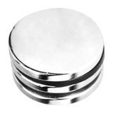 Mıknatıs Market 3 Adet 40 x 5 mm Yuvarlak Güçlü Neodyum Mıknatıs Çap 40 mm Kalınlık 5 mm - Gümüş