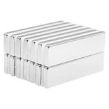 Mıknatıs Market 4 Adet 40 x 10 x 3 mm Dikdörtgen Neodyum Mıknatıs Boy 40 mm En 10 mm Kl. 3 mm - Gümüş