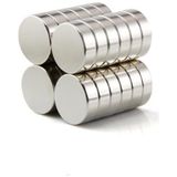 Mıknatıs Market 40 Adet 10 x 2,5 mm Yuvarlak Güçlü Neodyum MıknatısÇap 10 mm Kalınlık 2,5 mm - Gümüş