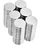 Mıknatıs Market 5 Adet 15 x 3 mm Yuvarlak Güçlü Neodyum Mıknatıs Çap 15 mm Kalınlık 3 mm - Gümüş
