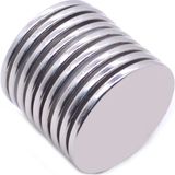 Mıknatıs Market 5 Adet 25 x 2,5 mm Yuvarlak Güçlü Neodyum Mıknatıs Çap 25 mm Kalınlık 2,5 mm - Gümüş