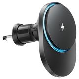 Mıknatıslı Araç Içi Telefon Tutucu Şarjlı 15W Charger Magnetic - RENK - Siyah