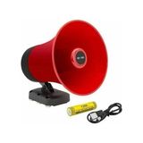 Mıknatıslı Araç Üstü (Bluetooth - USB -Sd Kartlı - Şarjlı) 18650 Pilli 50 Watt Harici Horn Hoparlör