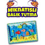 Mıknatıslı Balık Tutma Oyunu Eğitici Oyuncak - Pembe