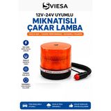 Mıknatıslı Çakar Lamba Turuncu Led Tepe Lambası 12V-24V