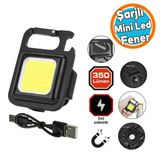 Mıknatıslı Mini Led El Feneri Anahtarlık Tipi Taşınabilir Kamp Lambası Şişe Açacağı 350 Lümen 2 Watt