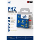 Mıknatıslı Ph2 Yıldız Bits Uç 50 mm Tayvan Pro S2 Çelik Tornavida ve Vidalama Ucu 10