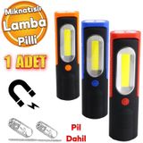 Miknatisli Renkli Pilli El Feneri Kamp Lambasi Isildak Acili Led Fener Oto Tamir Lambasi 1 Adet