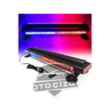 Mıknatıslı Tepe Çakar Lamba Çift Taraflı 54 Led Mavi-kırmızı 7 Modlü 12v 24v 70 Cm