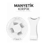 Mıknatıslı Yarım Kirpik Seti Klips Aparatlı Tek Nokta Mıknatıs | Yapıştırıcısız Uygulama, Dış Köşe Tasarımı, Lifting Etkisi, Tekrar Kullanılabilir, Saklama Kutulu
