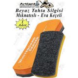 Mıknatıslı Yazı Tahta Silgisi Eva 1 Adet Beyaz Yazı Tahtası Silgisi Manyetik Kaliteli Keçe Uçlu Eva Okul Sınıf Ofis Kuru - Çok Renkli - 11x5 cm - Standart
