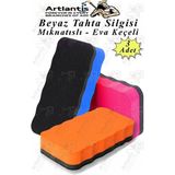 Mıknatıslı Yazı Tahta Silgisi Eva 3 Adet Beyaz Yazı Tahtası Silgisi Manyetik Kaliteli Keçe Uçlu Eva Okul Sınıf Ofis Kuru - Çok Renkli - 11x5 cm - Standart