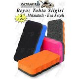 Mıknatıslı Yazı Tahta Silgisi Eva 4 Adet Beyaz Yazı Tahtası Silgisi Manyetik Kaliteli Keçe Uçlu Eva Okul Sınıf Ofis Kuru - Çok Renkli - 11x5 cm - Standart