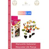 #Mıknatıslımeyveler Eğitici Oyuncak Mıknatıslı Figür Buzdolabı Magneti Manyetik Sebze Meyveler 26 Parça