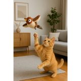 MİKOPET Kedi Oyuncagı Şarjlı Peluş Uçan Kuş Oyuncak