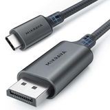 Mikrava USB C DisplayPort 1.4 Kablo (8K@60Hz, 4K@240Hz, 2K@360Hz) HDR HDCP Type C to DP [Thunderbolt 5/4/3, DeX Mode Uyumlu], iPhone 15/16/17 Pro, MacBook, iPad Pro/Air, Samsung S25 Uyumlu (1 Metre)