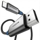 Mikrava USB C DisplayPort 1.4 Kablo (8K@60Hz, 4K@240Hz, 2K@360Hz) HDR HDCP Type C to DP [Thunderbolt 5/4/3, DeX Mode Uyumlu], iPhone 15/16/17 Pro, MacBook, iPad Pro/Air, Samsung S25 Uyumlu (2 Metre)