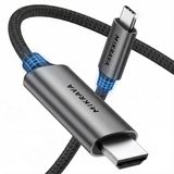 Mikrava USB C HDMI Kablo (4K@60Hz,2K@120Hz,1080P@165Hz) HDR HDCP Type C to HDMI 2.0 [Thunderbolt 5/4/3, DeX Mode Uyumlu], iPhone 15/16/17 Pro, MacBook iPad Pro/Air, Samsung S25 ile Uyumlu (1 Metre)