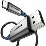 Mikrava USB C to Displayport Kablo (8K@60Hz, 4K@240Hz, 2K@360Hz) HDR10 TYPE C to DP 1.4 [Thunderbolt 5/4/3, Dex Mode Uyumlu], iPhone 15/16/17 Pro, MacBook iPad Pro/Air ile Uyumlu 1 Metre