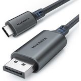 Mikrava USB C to Displayport Kablo (8K@60Hz, 4K@240Hz, 2K@360Hz) HDR10 TYPE C to DP 1.4 [Thunderbolt 5/4/3, Dex Mode Uyumlu], iPhone 15/16/17 Pro, MacBook iPad Pro/Air ile Uyumlu 2 Metre