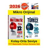 Mikro 2026 Tyt12-Tyt20 Matematik-Türkçe Ösym Tarzı Deneme Seti+Tablet Kalemi