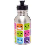 Mikro 2839 Çelik Matara 400 ml Renkli Desenli Dayanıklı Yapı ile Taşınabilir Su Şişesi