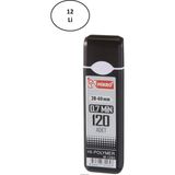 Mikro 60MM 0.7mm Kurşun Kalem Ucu 12'li Set Siyah Renkli Kullanım İçin