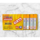 Mikro 75 mm Ekonomik Min 0.5 Kurşun Kalem Ucu 24'lü (1 Paket )