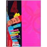 Mikro A4 Ayraçlı Defter 120 Yp. 3+1 Spr. PP. Pembe