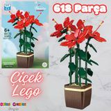 Mikro Blok Çiçek Orman Gülü 618 Parça - Lego Setleri - Mega Lego - Çiçek Lego - Mega Çiçek Lego - Mikro Bloklar