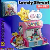 Mikro Blok Kedi Oyun Evi Dükkanı 384 Parça - Lego Setleri - Keeppley Mini Lego - Keeppley Lego - Mikro Bloklar