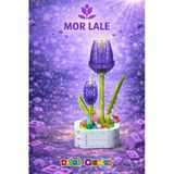 Mikro Blok Kristal Mor Lale Çiçek Lego - Lego Setleri Mini Lego - Çiçek Lego - Blossom Çiçek Lego Vitrin