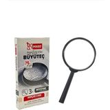 Mikro Cam Büyüteç 3x 75 mm - Siyah - 75mm