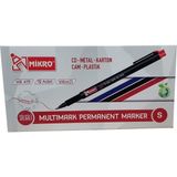 Mikro CD DVD Kalemi Asetat Kalemi S Kırmızı 12 Li