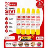 Mikro Çift Taraflı Sıvı Yapıştırıcı 5 Adet Güçlü Yapışma Hızlı Kuruyan Kağıt Karton Ahşap Tutkalı ST12522