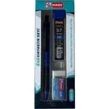 Mikro Eco Series 3'lü Kalem Seti - Kalem+Silgi+Uç - Mekanik Uçlu Versatil Kalem 0.7 mm - 1 Set - Lacivert