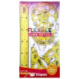 Mikro Esnek Çizim Seti 5 Parça Sarı Kırtasiye Ürünleri 30 cm Ölçülerle - Renkli