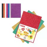 Mikro Eva Yapışkanlı Simli Kağıt 10 Renk 35X50cm 1025