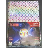 Mikro Flash Eva Köpük Kağıt 2mm 5 Renk 10 Adet 20X30 cm Yıldız Desenli Simli Renkli