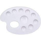 Mikro Hatas 20CM Plastik Godeli Öğrenci Resim Paleti / 0890 - - - Beyaz