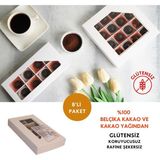 Mikro Herküller Fındıklı Spesiyal Vegan Glutensiz Rafine Şekersiz %70 Bitter Belçika Çikolatası (8li/ 80 Gr) - 1 Adet
