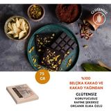 Mikro Herküller Vegan Glutensiz Antep Fıstıklı Artizan %70 Bitter Belçika Çikolatası 75GR - 1 Adet