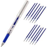 Mikro İmza Kalemi Mavi MK-8526 ve 12 Adet Yedek Refill Seti